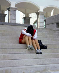 GERALD VAN DER KAAP, Fang & Limei (Stairs), Xiamen, 2002