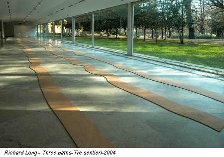 Richard Long - Three paths-Tre sentieri-2004