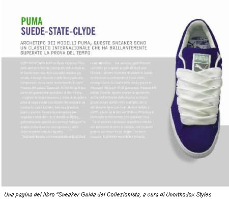Una pagina del libro "Sneaker. Guida del Collezionista", a cura di Unorthodox Styles