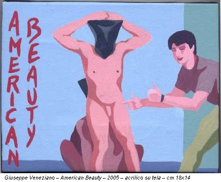 Giuseppe Veneziano � American Beauty � 2005 � acrilico su tela � cm 18x14