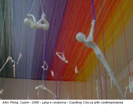 Alex Pinna, Cuore - 2006 - Lana e ceramica - Courtesy Ciocca arte contemporanea