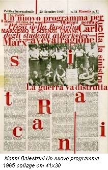 Nanni Balestrini Un nuovo programma 1965 collage cm 41x30