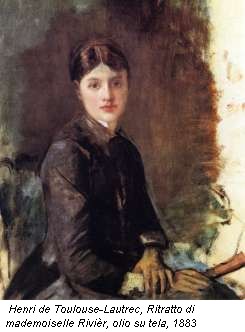 Henri de Toulouse-Lautrec, Ritratto di mademoiselle Rivi�r, olio su tela, 1883
