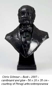 Chris Gilmour � Bust � 2007 - cardboard and glue - 50 x 20 x 35 cm - courtesy of Perugi artecontemporanea
