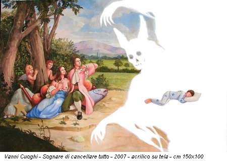 Vanni Cuoghi - Sognare di cancellare tutto - 2007 - acrilico su tela - cm 150x100