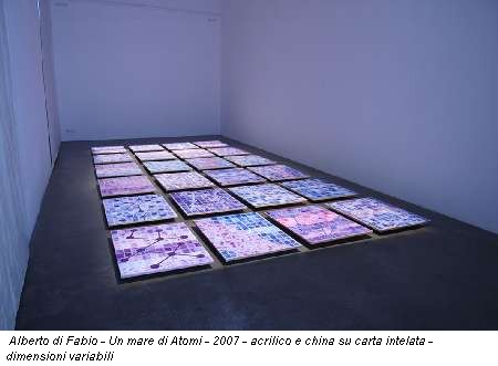 Alberto di Fabio - Un mare di Atomi - 2007 - acrilico e china su carta intelata - dimensioni variabili
