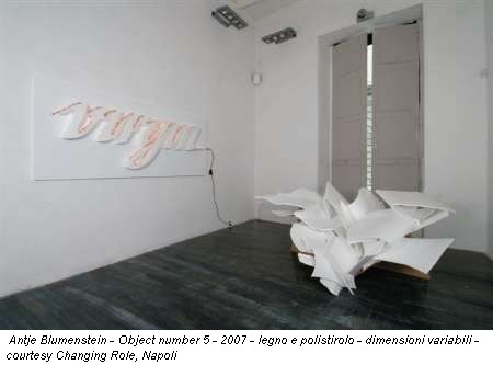 Antje Blumenstein - Object number 5 - 2007 - legno e polistirolo - dimensioni variabili - courtesy Changing Role, Napoli