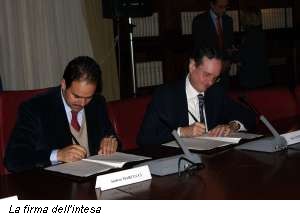 La firma dell'intesa