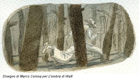 Disegno di Marco Corona per L'ombra di Walt