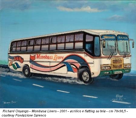 Richard Onyango - Mombasa Liners - 2001 - acrilico e flatting su tela - cm 79x98,5 - courtesy Fondazione Sarenco