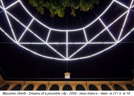 Massimo Uberti - Dreams of a possible city - 2008 - neon bianco - diam. m 27 / h. m 14