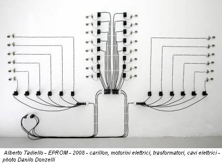 Alberto Tadiello - EPROM - 2008 - carillon, motorini elettrici, trasformatori, cavi elettrici - photo Danilo Donzelli