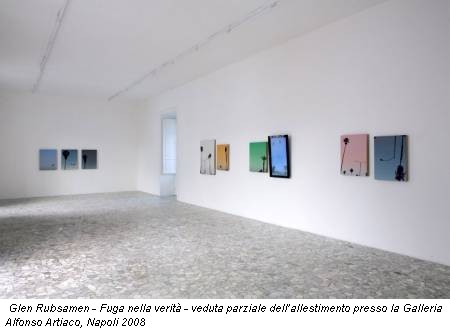 Glen Rubsamen - Fuga nella verità - veduta parziale dell’allestimento presso la Galleria Alfonso Artiaco, Napoli 2008
