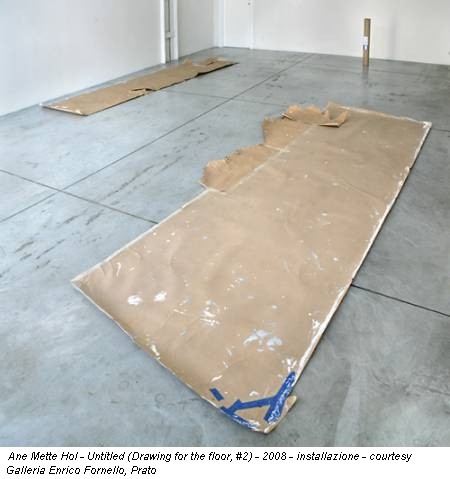 Ane Mette Hol - Untitled (Drawing for the floor, #2) - 2008 - installazione - courtesy Galleria Enrico Fornello, Prato