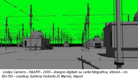 Loidys Carnero - HAARP - 2008 - disegno digitale su carta fotografica, dibond - cm 80x150 - courtesy Galleria Umberto Di Marino, Napoli