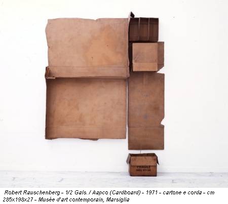 Robert Rauschenberg - 1/2 Gals. / Aapco (Cardboard) - 1971 - cartone e corda - cm 285x198x27 - Muse dart contemporain, Marsiglia