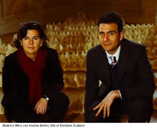 Beatrice Merz con Andrea Bellini, foto di Emiliano Scatarzi