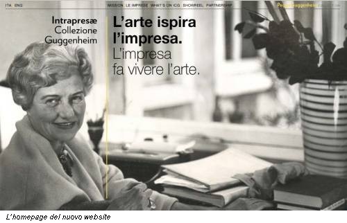 L’homepage del nuovo website
