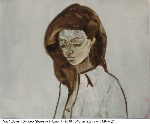 Noah Davis - Untitled (Brunette Woman) - 2010 - olio su tela - cm 61,6x76,2
