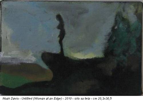 Noah Davis - Untitled (Woman at an Edge) - 2010 - olio su tela - cm 20,3x30,5