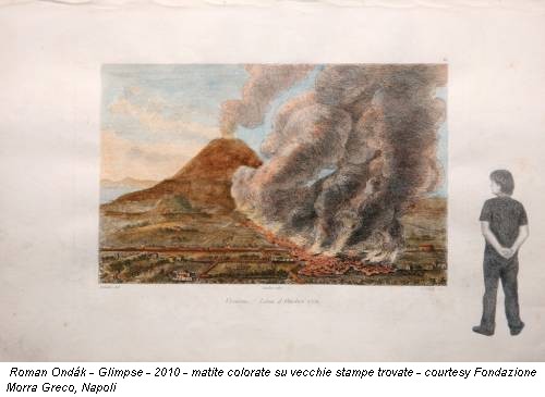 Roman Ond�k - Glimpse - 2010 - matite colorate su vecchie stampe trovate - courtesy Fondazione Morra Greco, Napoli