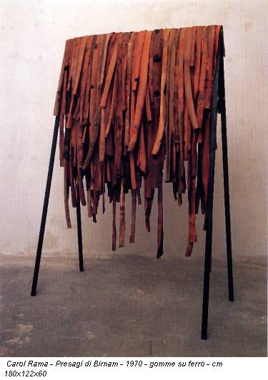 Carol Rama - Presagi di Birnam - 1970 - gomme su ferro - cm 180x122x60