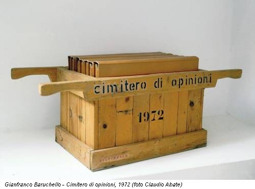 Gianfranco Baruchello - Cimitero di opinioni, 1972 (foto Claudio Abate)
