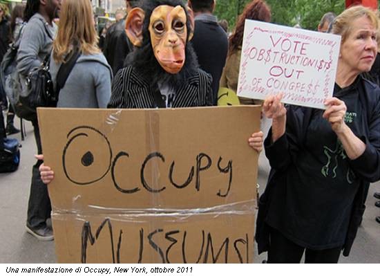 Una manifestazione di Occupy, New York, ottobre 2011