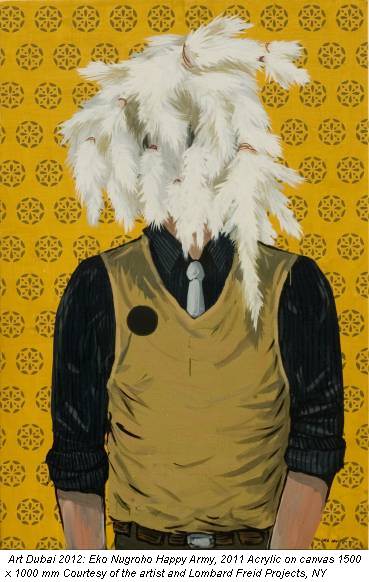 Art Dubai 2012: Eko Nugroho Happy Army, 2011 Acrylic on canvas 1500 x 1000 mm Courtesy of the artist and Lombard Freid Projects, NY