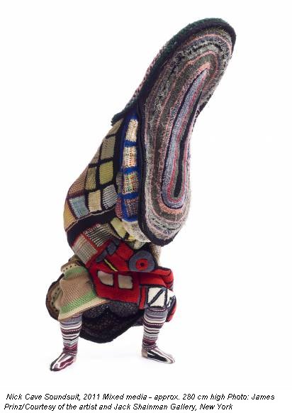 Nick Cave Soundsuit, 2011 Mixed media - approx. 280 cm high Photo: James Prinz/Courtesy of the artist and Jack Shainman Gallery, New York