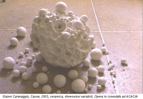Gianni Caravaggio, Cause, 2003, ceramica, dimensioni variabili, Opera in comodato ad ACACIA