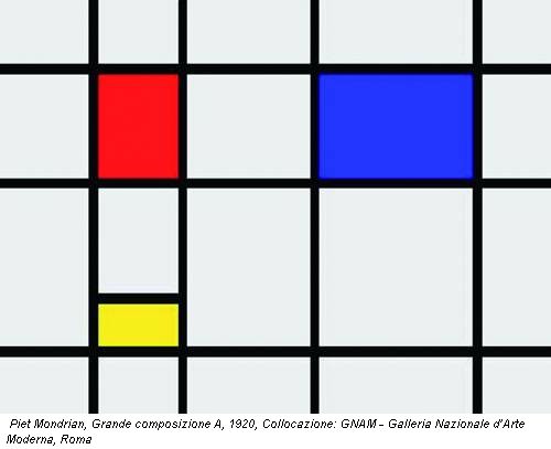 Piet Mondrian, Grande composizione A, 1920, Collocazione: GNAM - Galleria Nazionale d�Arte Moderna, Roma