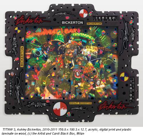 TITNW 3, Ashley Bickerton, 2010-2011 158.8 x 180.3 x 12.7, acrylic, digital print and plastic laminate on wood, (c) the Artist and Cardi Black Box, Milan