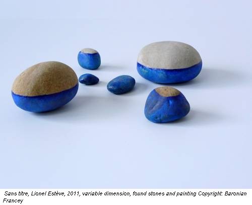 Sans titre, Lionel Est�ve, 2011, variable dimension, found stones and painting Copyright: Baronian Francey