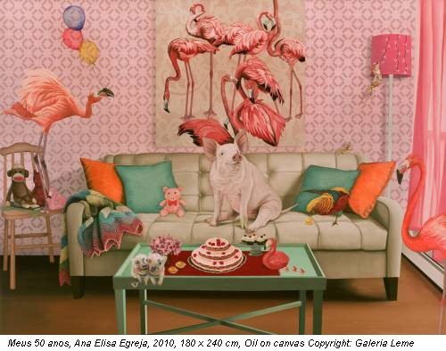 Meus 50 anos, Ana Elisa Egreja, 2010, 180 x 240 cm, Oil on canvas Copyright: Galeria Leme