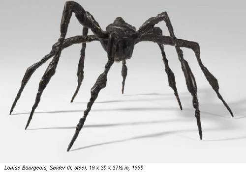 Louise Bourgeois, Spider III, steel, 19 x 35 x 37� in, 1995