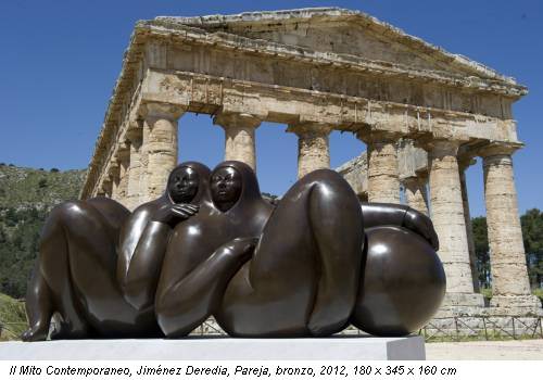Il Mito Contemporaneo, Jim&eacute;nez Deredia, Pareja, bronzo, 2012, 180 x 345 x 160 cm