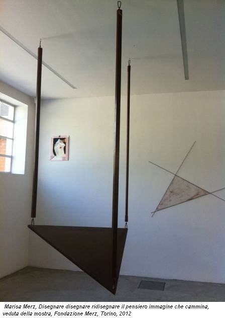 Marisa Merz, Disegnare disegnare ridisegnare il pensiero immagine che cammina, veduta della mostra, Fondazione Merz, Torino, 2012