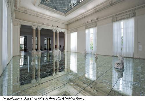 l'installazione -Passi- di Alfredo Pirri alla GNAM di Roma