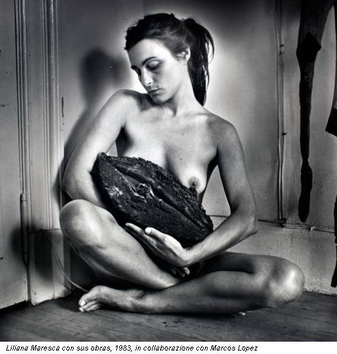 Liliana Maresca con sus obras, 1983, in collaborazione con Marcos Lopez