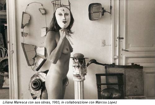 Liliana Maresca con sus obras, 1983, in collaborazione con Marcos Lopez
