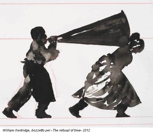 William Kentridge, bozzetto per -The refusal of time- 2012