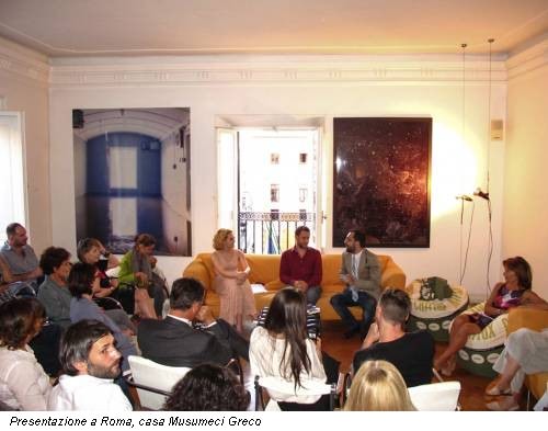 Presentazione a Roma, casa Musumeci Greco