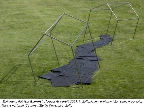 Ma�mouna Patrizia Guerresi, Haqiqat Al-buruji, 2011. Installazione, tecnica mista resina e acciaio, Misure variabili. Courtesy Studio Copernico, Italia