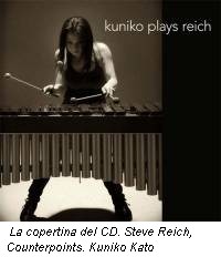 La copertina del CD. Steve Reich, Counterpoints. Kuniko Kato