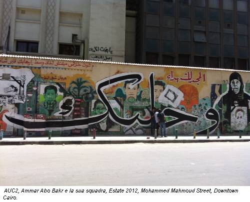 AUC2, Ammar Abo Bakr e la sua squadra, Estate 2012, Mohammed Mahmoud Street, Downtown Cairo.