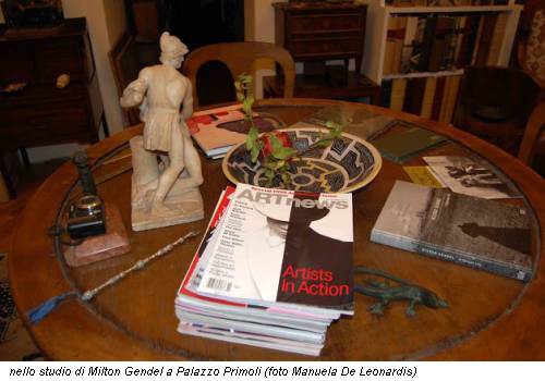 nello studio di Milton Gendel a Palazzo Primoli (foto Manuela De Leonardis)