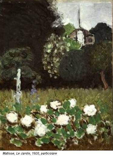 Matisse, Le Jardin, 1920, particolare
