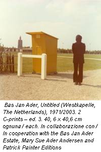 Bas Jan Ader, Untitled (Westkapelle, The Netherlands), 1971/2003. 2 C-prints � ed. 3. 40, 6 x 40,6 cm ognuna / each. In collaborazione con / In cooperation with the Bas Jan Ader Estate, Mary Sue Ader Andersen and Patrick Painter Editions