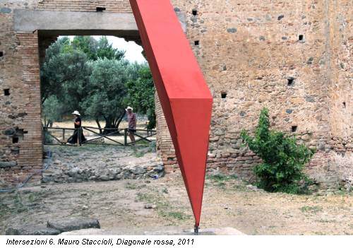 Intersezioni 6. Mauro Staccioli, Diagonale rossa, 2011